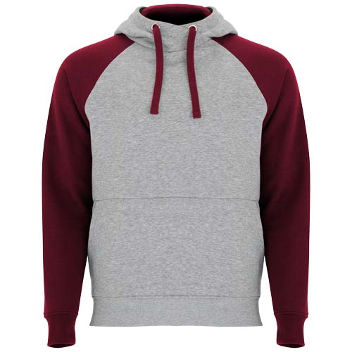 Sweat à capuche personnalisable - Badet Gris et Grenat